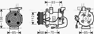 Ava Quality Cooling HD K207 - Компресор, климатизация vvparts.bg