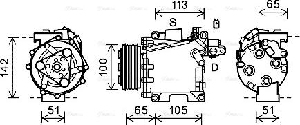 Ava Quality Cooling HDK278 - Компресор, климатизация vvparts.bg