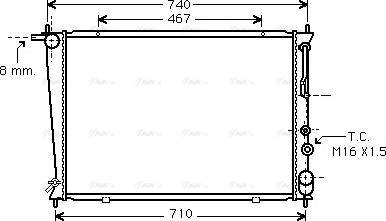 Ava Quality Cooling HY 2054 - Радиатор, охлаждане на двигателя vvparts.bg