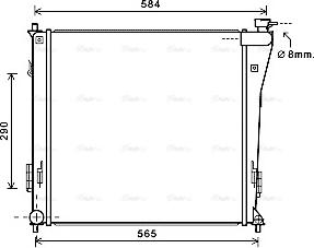 Ava Quality Cooling HY2303 - Радиатор, охлаждане на двигателя vvparts.bg