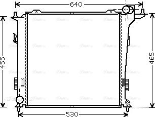 Ava Quality Cooling HY 2207 - Радиатор, охлаждане на двигателя vvparts.bg