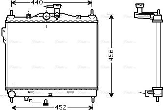 Ava Quality Cooling HYA2101 - Радиатор, охлаждане на двигателя vvparts.bg