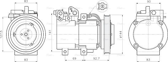 Ava Quality Cooling HYAK605 - Компресор, климатизация vvparts.bg