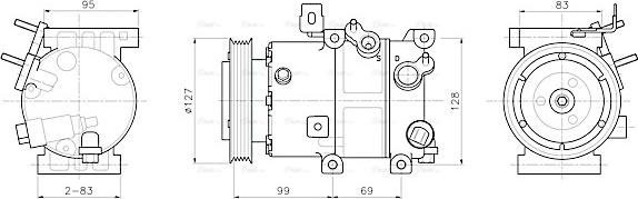 Ava Quality Cooling HYAK606 - Компресор, климатизация vvparts.bg