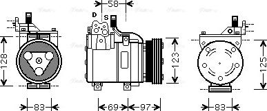 Ava Quality Cooling HY K093 - Компресор, климатизация vvparts.bg