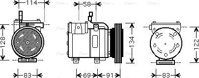 Ava Quality Cooling HYAK199 - Компресор, климатизация vvparts.bg