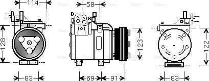 Ava Quality Cooling HYAK196 - Компресор, климатизация vvparts.bg