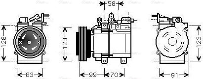 Ava Quality Cooling HYAK197 - Компресор, климатизация vvparts.bg