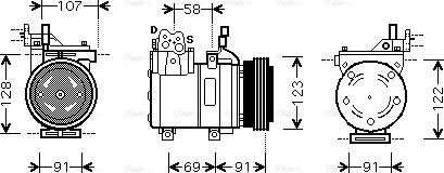 Ava Quality Cooling HY K161 - Компресор, климатизация vvparts.bg