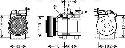 Ava Quality Cooling HY K123 - Компресор, климатизация vvparts.bg