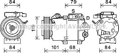 Ava Quality Cooling HYAK374 - Компресор, климатизация vvparts.bg