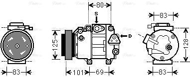 Ava Quality Cooling HYAK240 - Компресор, климатизация vvparts.bg