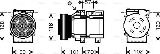 Ava Quality Cooling HYAK209 - Компресор, климатизация vvparts.bg