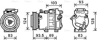 Ava Quality Cooling HYAK238 - Компресор, климатизация vvparts.bg