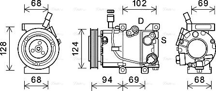 Ava Quality Cooling HYK442 - Компресор, климатизация vvparts.bg