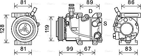 Ava Quality Cooling HYK414 - Компресор, климатизация vvparts.bg