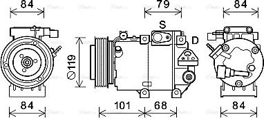 Ava Quality Cooling HYK422 - Компресор, климатизация vvparts.bg