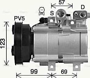 Ava Quality Cooling HYK576 - Компресор, климатизация vvparts.bg