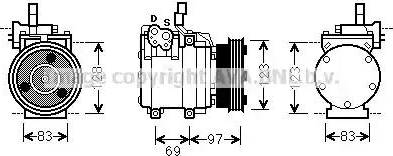 Ava Quality Cooling HY K065 - Компресор, климатизация vvparts.bg