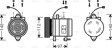 Ava Quality Cooling HY K013 - Компресор, климатизация vvparts.bg