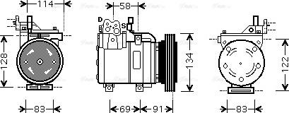 Ava Quality Cooling HY K199 - Компресор, климатизация vvparts.bg