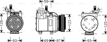 Ava Quality Cooling HY K198 - Компресор, климатизация vvparts.bg