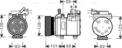 Ava Quality Cooling HY K159 - Компресор, климатизация vvparts.bg