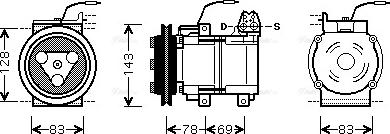 Ava Quality Cooling HY K124 - Компресор, климатизация vvparts.bg