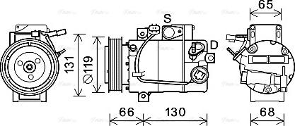 Ava Quality Cooling HYK340 - Компресор, климатизация vvparts.bg