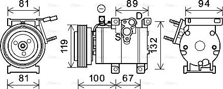 Ava Quality Cooling HYK341 - Компресор, климатизация vvparts.bg