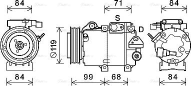 Ava Quality Cooling HYK365 - Компресор, климатизация vvparts.bg