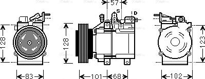 Ava Quality Cooling HYK324 - Компресор, климатизация vvparts.bg