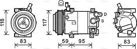 Ava Quality Cooling HYK323 - Компресор, климатизация vvparts.bg