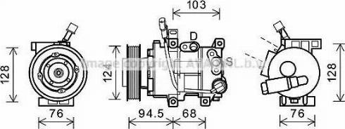 Ava Quality Cooling HYK295 - Компресор, климатизация vvparts.bg