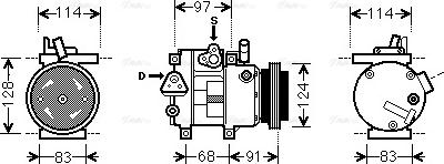 Ava Quality Cooling HYK256 - Компресор, климатизация vvparts.bg