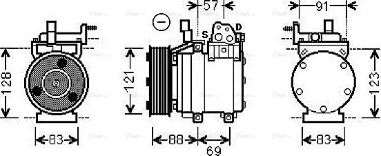 Ava Quality Cooling HYK258 - Компресор, климатизация vvparts.bg