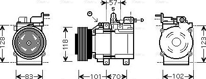 Ava Quality Cooling HY K209 - Компресор, климатизация vvparts.bg