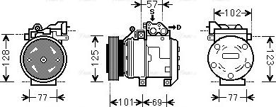 Ava Quality Cooling HYK208 - Компресор, климатизация vvparts.bg