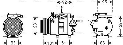 Ava Quality Cooling HY K214 - Компресор, климатизация vvparts.bg