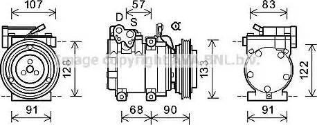 Ava Quality Cooling HYK287 - Компресор, климатизация vvparts.bg