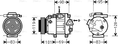 Ava Quality Cooling HY K237 - Компресор, климатизация vvparts.bg