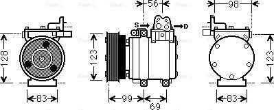 Ava Quality Cooling HYK221 - Компресор, климатизация vvparts.bg