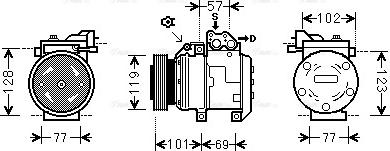 Ava Quality Cooling HY K222 - Компресор, климатизация vvparts.bg