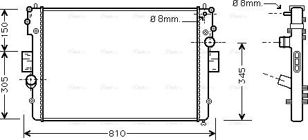 Ava Quality Cooling IVA2057 - Радиатор, охлаждане на двигателя vvparts.bg