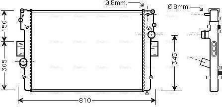 Ava Quality Cooling IVA2056 - Радиатор, охлаждане на двигателя vvparts.bg