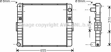 Ava Quality Cooling IVA2002 - Радиатор, охлаждане на двигателя vvparts.bg