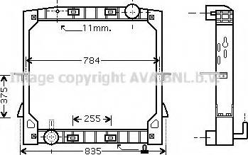 Ava Quality Cooling IVA2085 - Радиатор, охлаждане на двигателя vvparts.bg