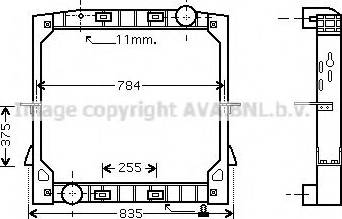 Ava Quality Cooling IVA2070 - Радиатор, охлаждане на двигателя vvparts.bg