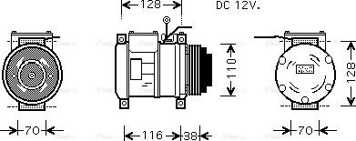 Ava Quality Cooling IVAK074 - Компресор, климатизация vvparts.bg