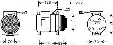 Ava Quality Cooling IVAK072 - Компресор, климатизация vvparts.bg